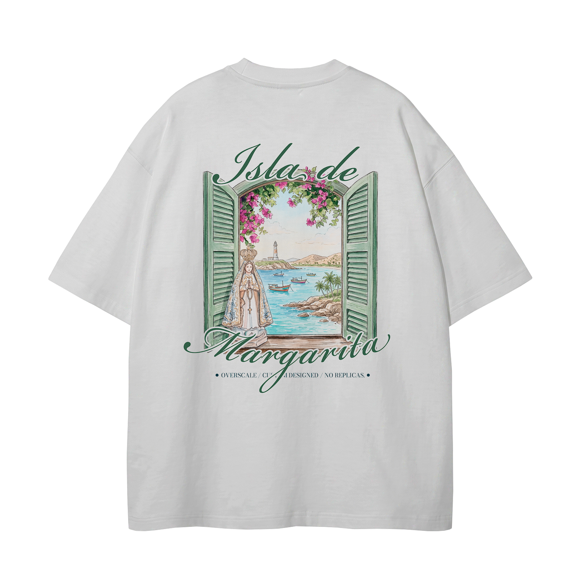 Franela oversize blanca Overscale Margarita
